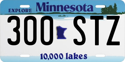 MN license plate 300STZ