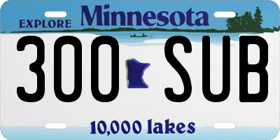 MN license plate 300SUB