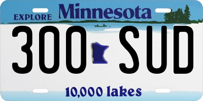 MN license plate 300SUD