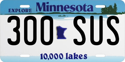 MN license plate 300SUS
