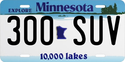 MN license plate 300SUV