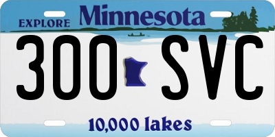 MN license plate 300SVC