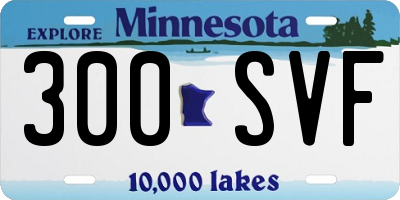 MN license plate 300SVF