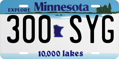 MN license plate 300SYG