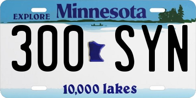 MN license plate 300SYN