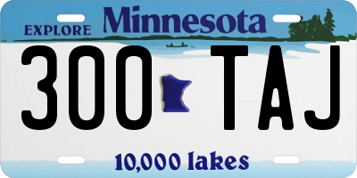 MN license plate 300TAJ