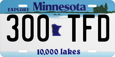 MN license plate 300TFD