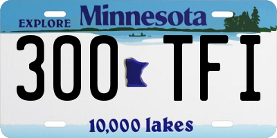 MN license plate 300TFI