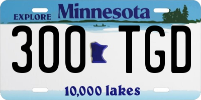 MN license plate 300TGD