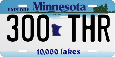 MN license plate 300THR