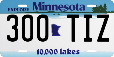 MN license plate 300TIZ