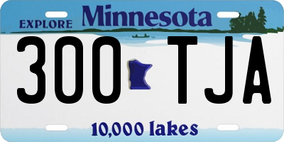 MN license plate 300TJA