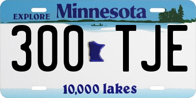 MN license plate 300TJE