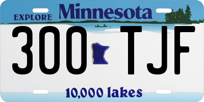MN license plate 300TJF