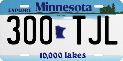 MN license plate 300TJL