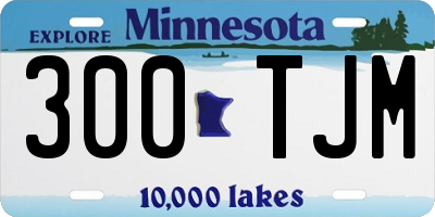 MN license plate 300TJM