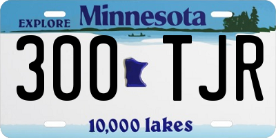 MN license plate 300TJR