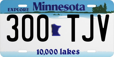MN license plate 300TJV