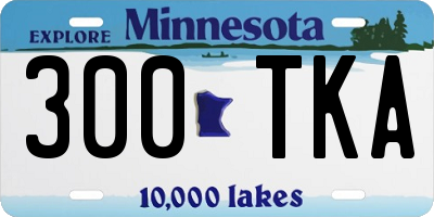 MN license plate 300TKA