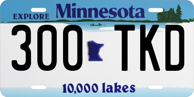 MN license plate 300TKD