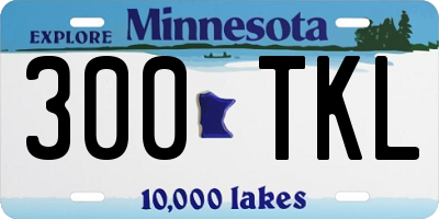 MN license plate 300TKL