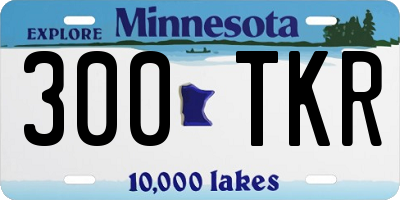 MN license plate 300TKR