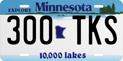 MN license plate 300TKS