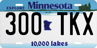 MN license plate 300TKX