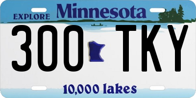 MN license plate 300TKY