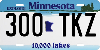 MN license plate 300TKZ