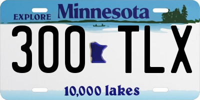 MN license plate 300TLX
