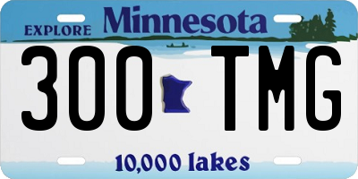 MN license plate 300TMG