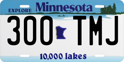 MN license plate 300TMJ