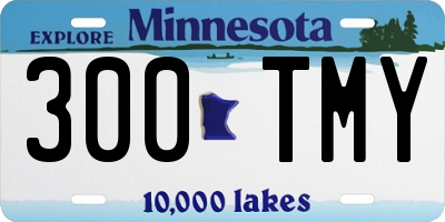 MN license plate 300TMY
