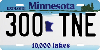 MN license plate 300TNE