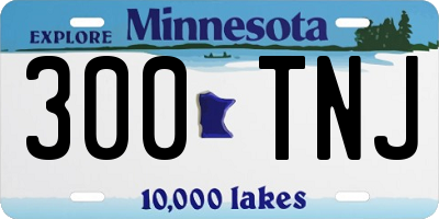 MN license plate 300TNJ