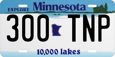 MN license plate 300TNP