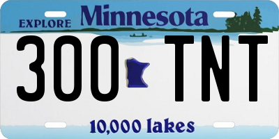 MN license plate 300TNT