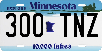 MN license plate 300TNZ