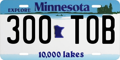 MN license plate 300TOB