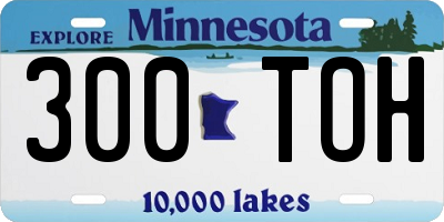 MN license plate 300TOH
