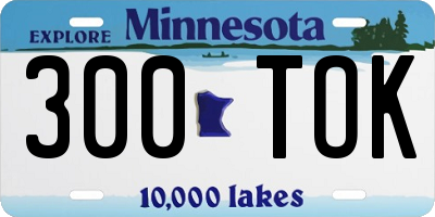 MN license plate 300TOK