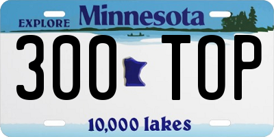 MN license plate 300TOP