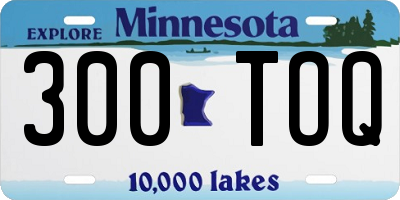 MN license plate 300TOQ