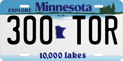 MN license plate 300TOR