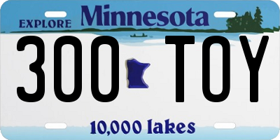 MN license plate 300TOY