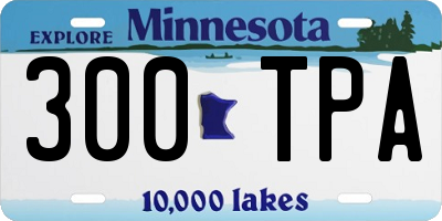 MN license plate 300TPA