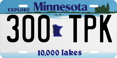 MN license plate 300TPK
