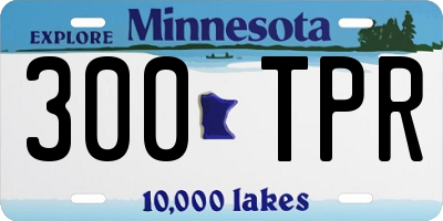 MN license plate 300TPR