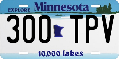 MN license plate 300TPV